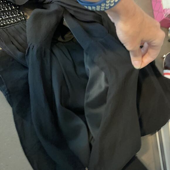 Trina Turk Black Jewel Split Sleeves Dress Size 0 - Picture 11 of 12